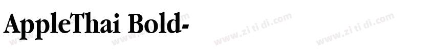 AppleThai Bold字体转换